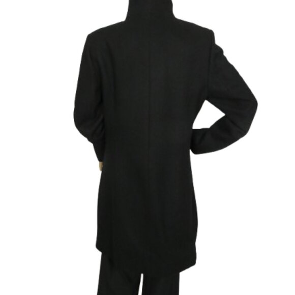 Novelti Color Block Wool Blend Midi Coat - Picture 5 of 6